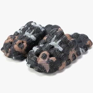 New! Bubble Slides Massage Slipper Shoes Unisex Womens 7.5-8.5 black graffiti
